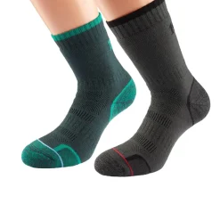 1000 Mile Walk Single Layer Calf Length Socken (Twin Pack) - SS25