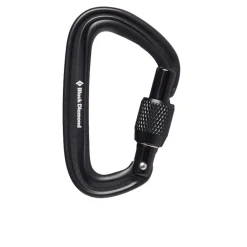 Black Diamond Schwarz Diamond Liteforge Screwgate Carabiner - AW24