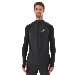 Compressport Hurricane Windproof nahtlos Shirt mit halbem Reißverschluss - AW24