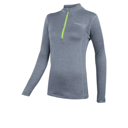 Higher State L/S 1/4 Reißverschluss Micro Grid Damen Top