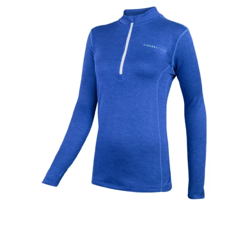 Higher State L/S 1/4 Reißverschluss Micro Grid Damen Top