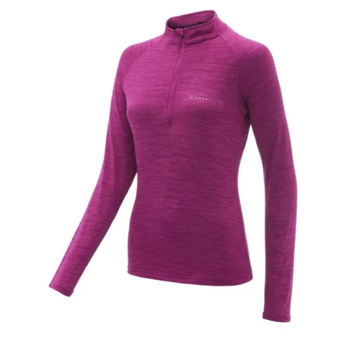Higher State L/S Raglan 1/4 Reißverschluss Neck Damen Top