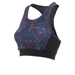 Higher State Pattern Panelled Longer Damen Low Impact Crop Top