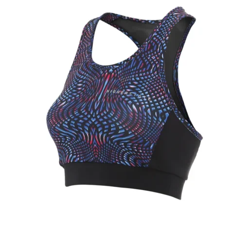 Higher State Pattern Panelled Longer Damen Low Impact Crop Top