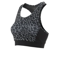 Higher State Pattern Panelled Longer Damen Low Impact Crop Top