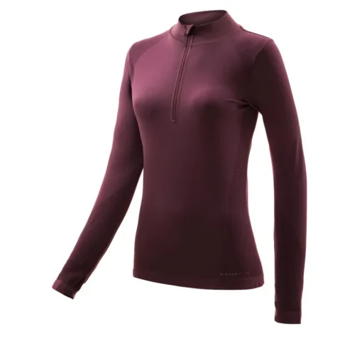 Higher State Seamfree Damen Longsleeve Shirt mit halbem Reißverschluss