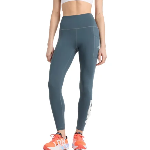 New Balance London Edition Sleek Tasche High Rise 25 Zoll Damen Tights - SS25