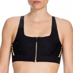 Skins A400 Gold Kompression Laufen Damen Crop Top