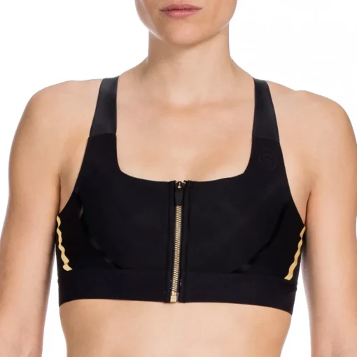 Skins A400 Gold Kompression Laufen Damen Crop Top