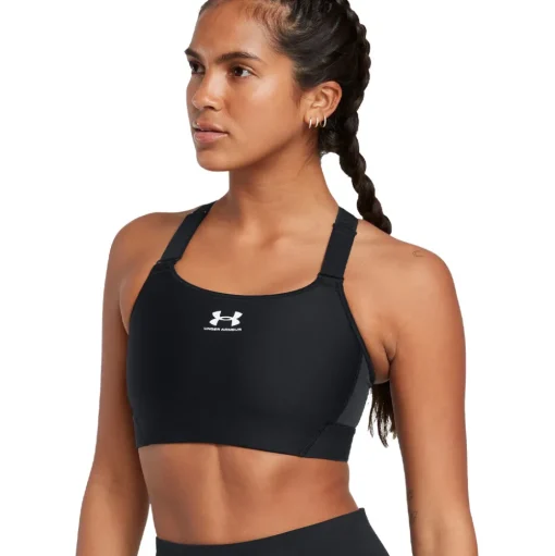 Under Armour HeatGear High Crossback Damen Sport-BH - SS25
